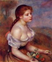Renoir, Pierre Auguste - Young Girl with Daisies